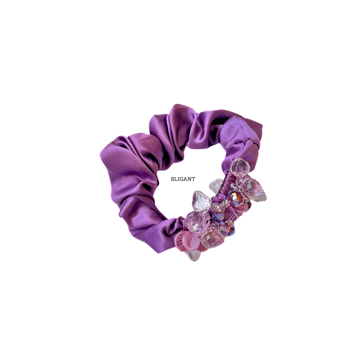 Fashion Beaded Silk Hair Scrunchies