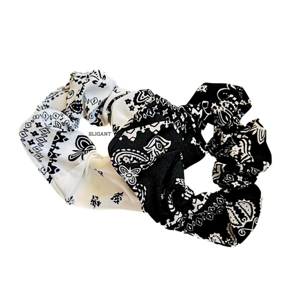 BANDANA STYLE HAIR SCRUNCHIES-3 PACK