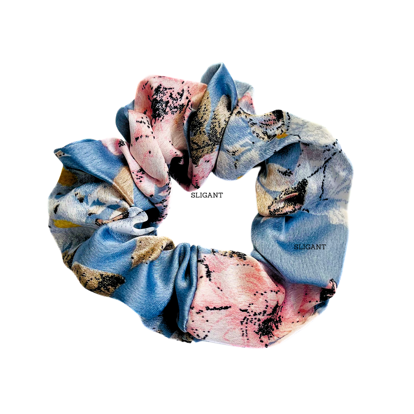 FLORAL SILKY HAIR SCRUNCHIES-3 PACK