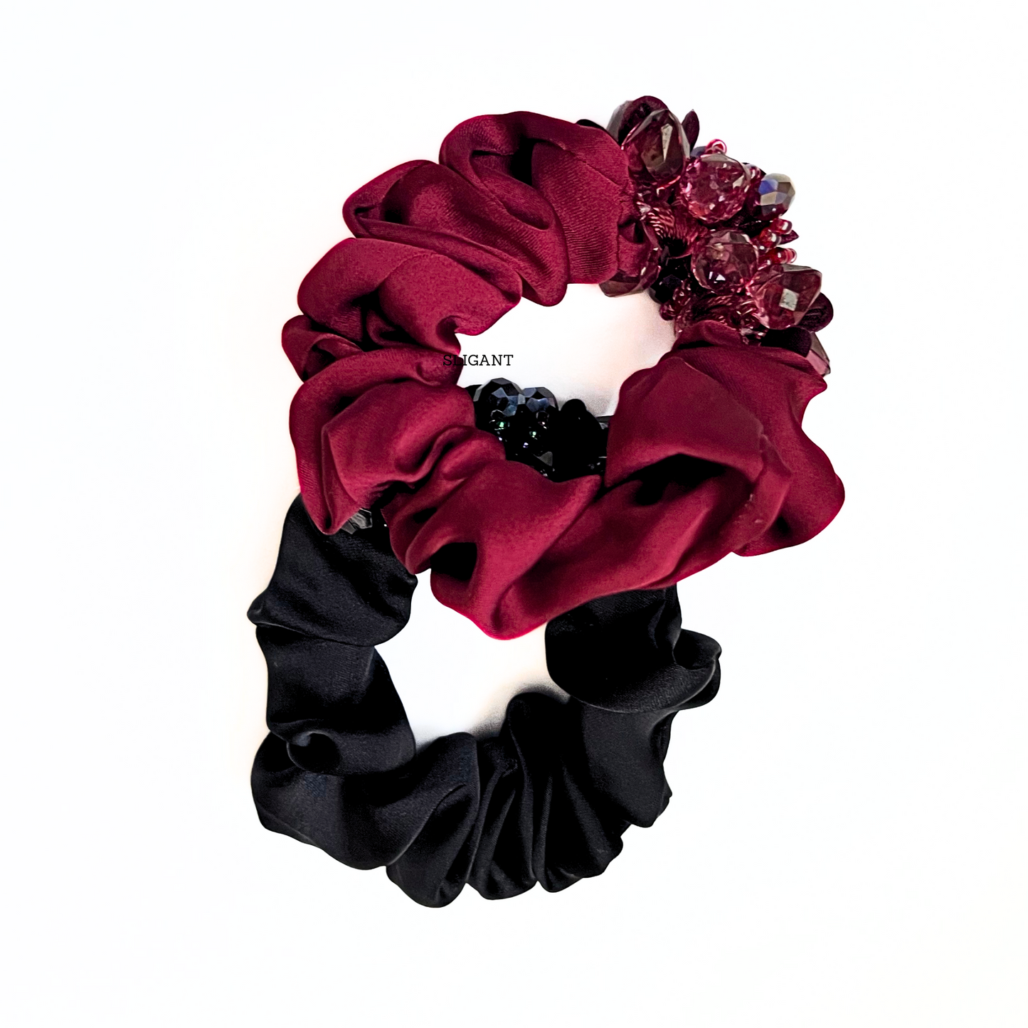 Fashion Beaded Silk Hair Scrunchies