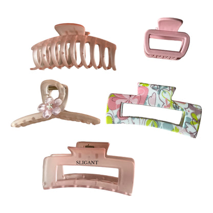 PINK HAIR CLAW CLIP & SCRUNCHIE SET